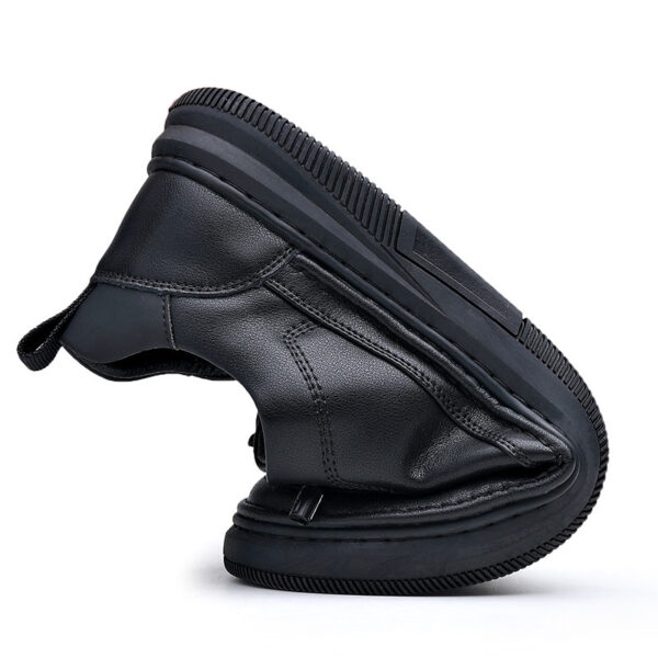 Round Head Leather Sneakers - Image 2