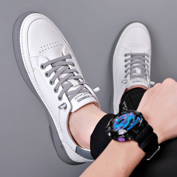 Round Head Leather Sneakers