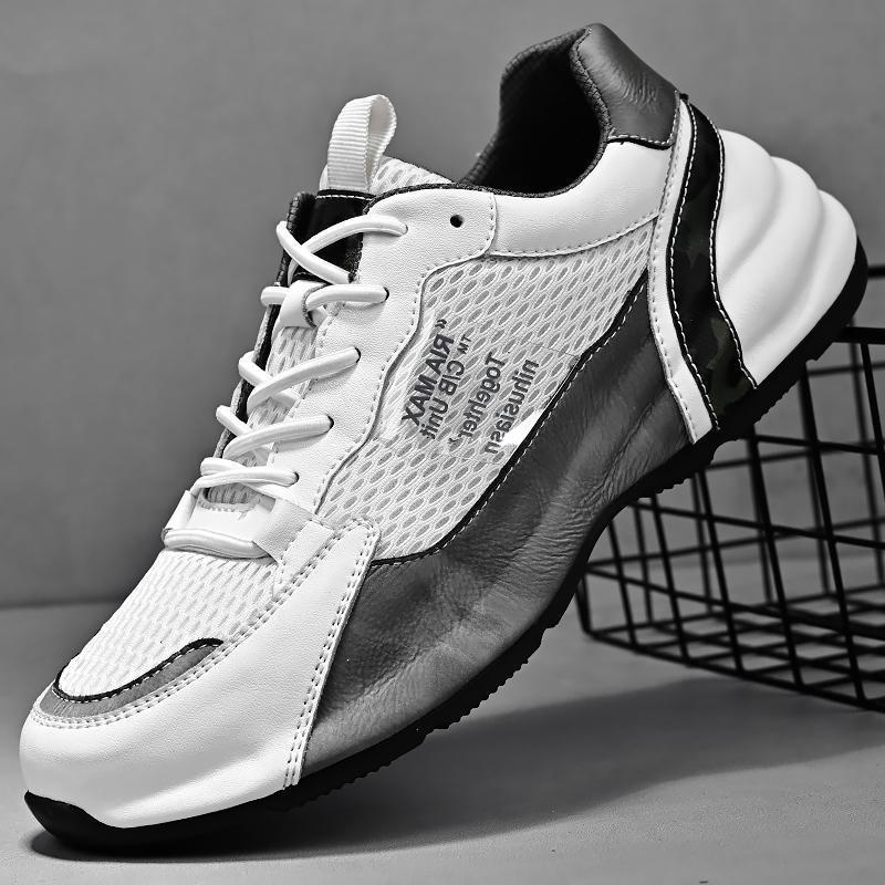 Mesh Cowhide Sole Sneakers